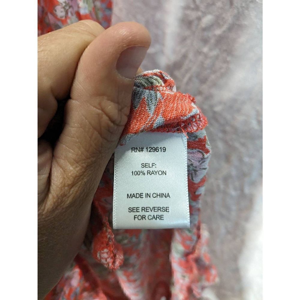 NWT Allie Rose Boutique Rayon Romper Floral Mini Tie Back M Medium - Picture 7 of 8